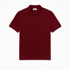 Home burgundy lacoste polo shirt