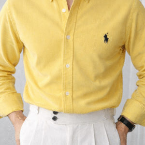 rl corduroy shirt white