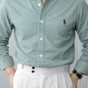 rl corduroy shirt white