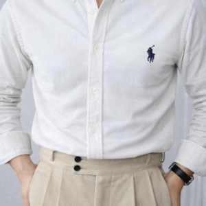 rl corduroy shirt white