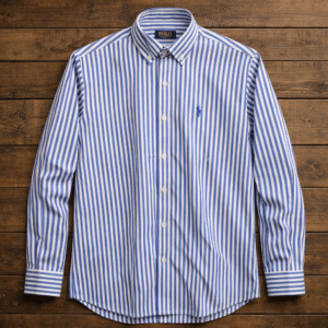 classic stripe shirt sky blue & white