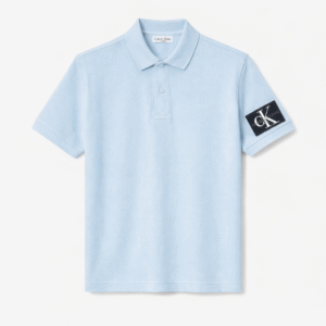 ck logo sleeve polo – white