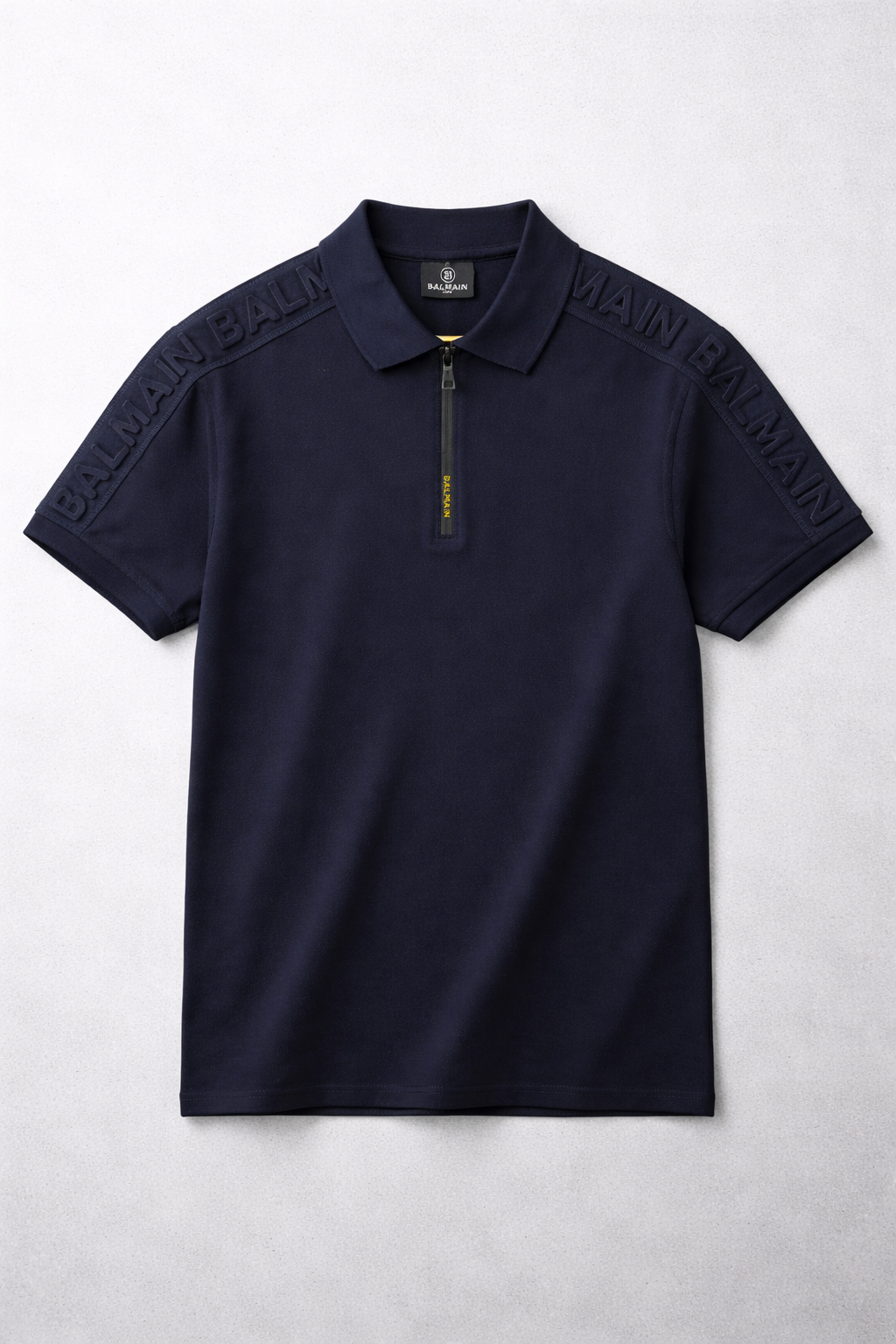 balmain paris embossed logo polo black balmain paris embossed logo polo black