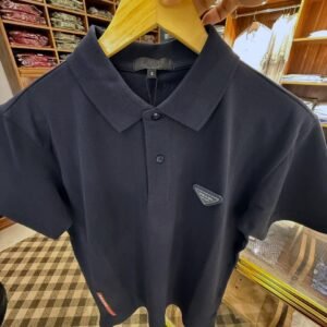 prada deep signature polo blue