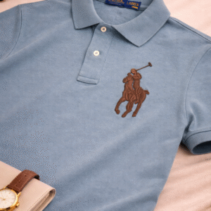 r🔥lph l🔥uren leather patch polo olive (copy)