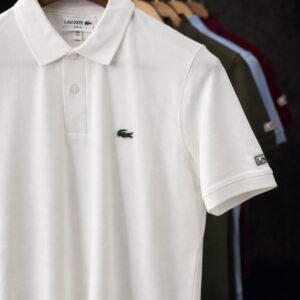 lac🔥ste piqué polo shirt white