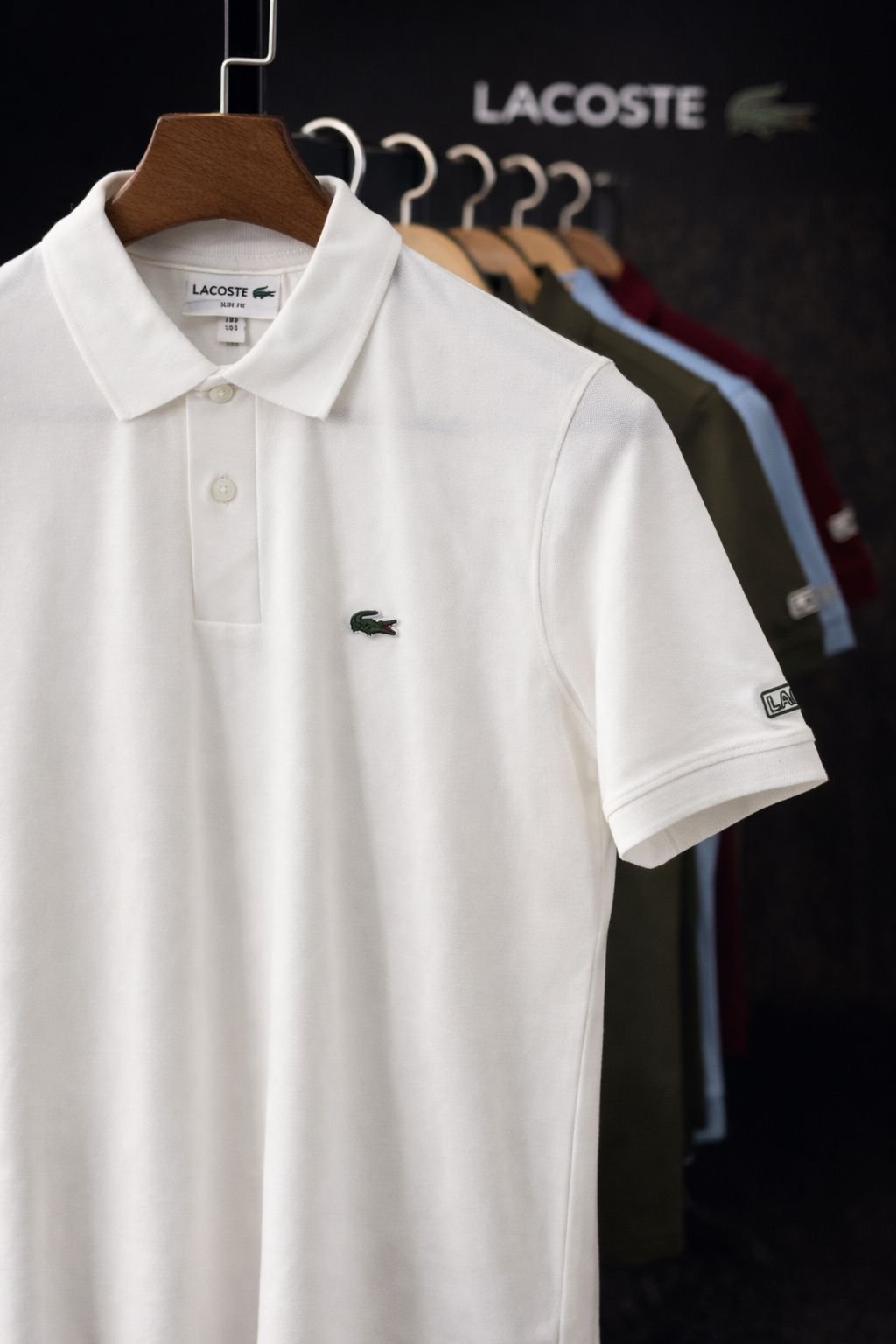 lac🔥ste piqué polo shirt white lac🔥ste piqué polo shirt white