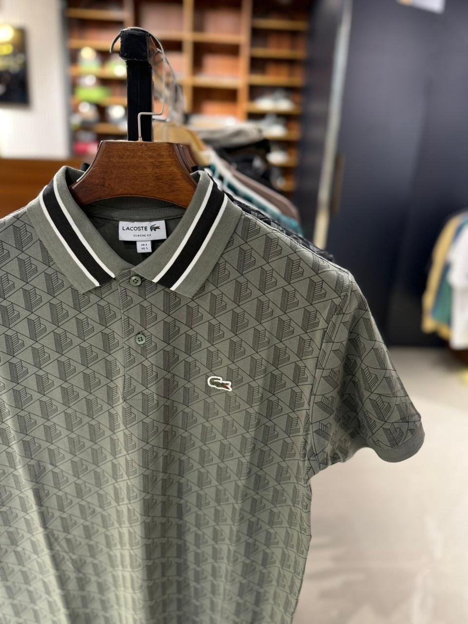 lš„coste all over print polo grey(ps 15) lš„coste all over print polo grey(ps 15)