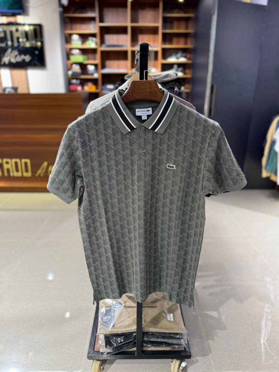 lš„coste all over print polo grey(ps 15) lš„coste all over print polo grey(ps 15)