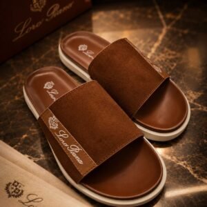 loro piana slide 2 black imported