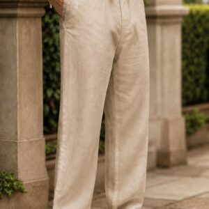 premium linen trouser beige tr 5