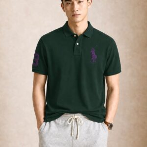 classic men's polo t shirt green ps 22