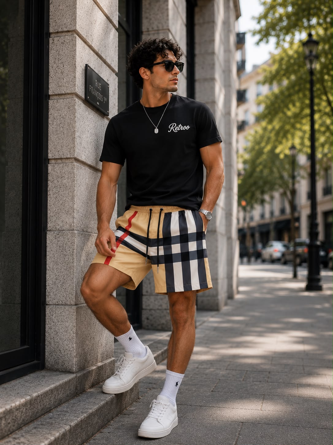 men’s checkered summer shorts black men’s checkered summer shorts black